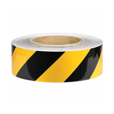 RT1YP Reflective Tape Class 2 Yellow Black Web 1 1