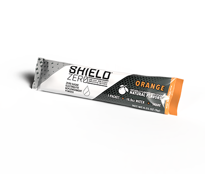 SHIELD Zero Electrolyte Powder Single Serve Sachets – 100 Pack 14 SWRD ShieldZEROPacket Single Orange