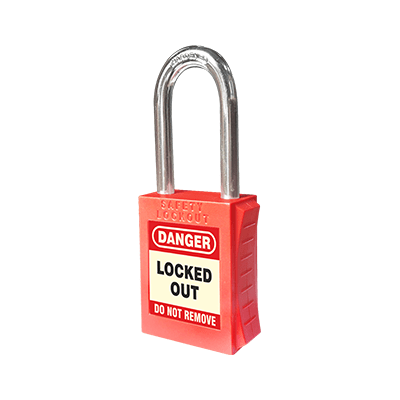 UL418 R Premium Padlock Red Metal Keyed Differently Web 1