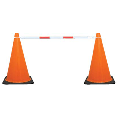 RCB RW Retractable Cone Bars Red White 1.2m 2.1m Web 1 min